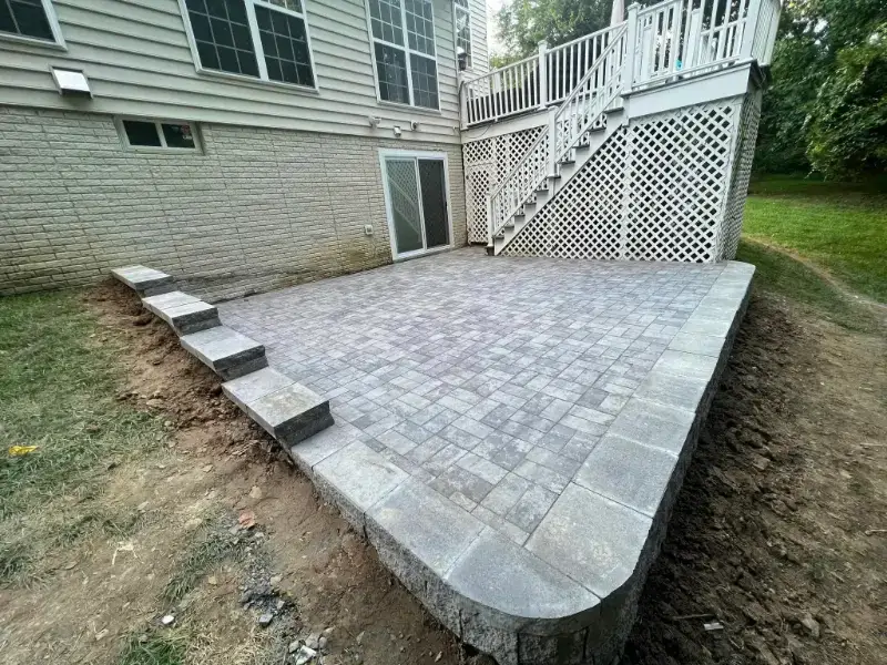 Custom deck in Rockville, MD with wood finish for outdoor gatherings.