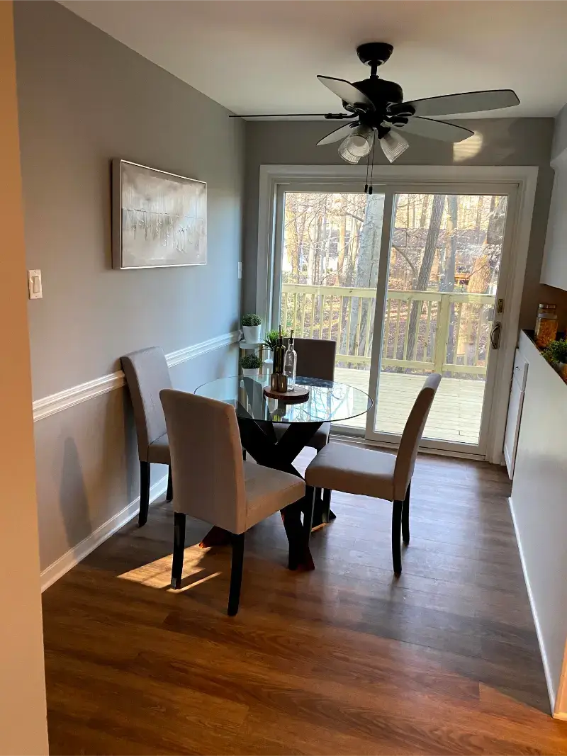 Full remodel in Rockville, Maryland with sleek kitchen and living areas.